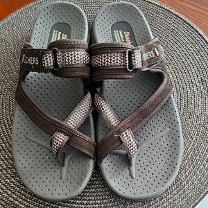 Skechers Brown and Beige Strappy Sandals